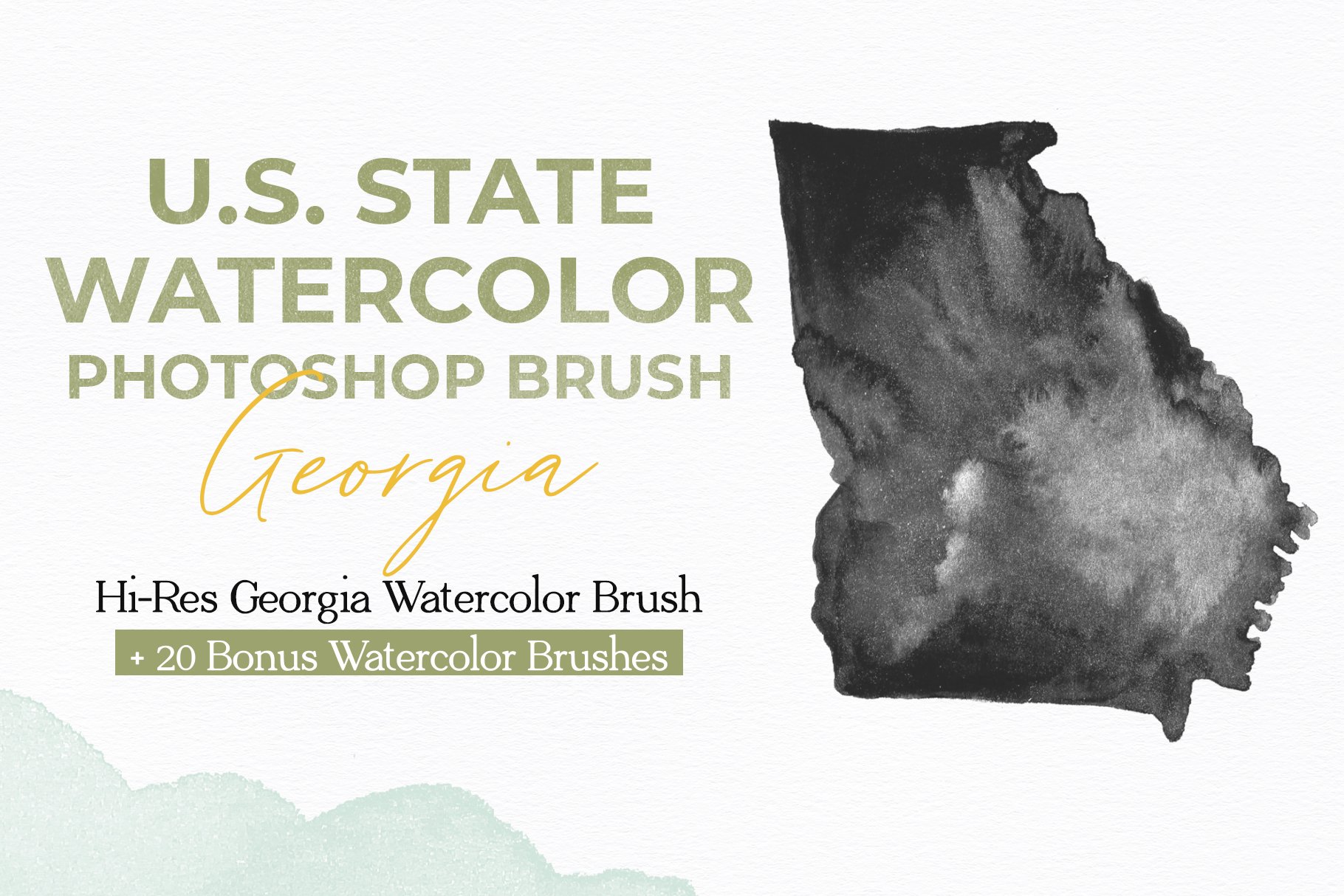 Georgia US Watercolor PS Brushcover image.