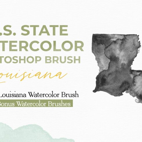 Louisiana US Watercolor PS Brushcover image.