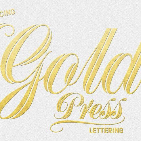 Gold Press Letteringcover image.