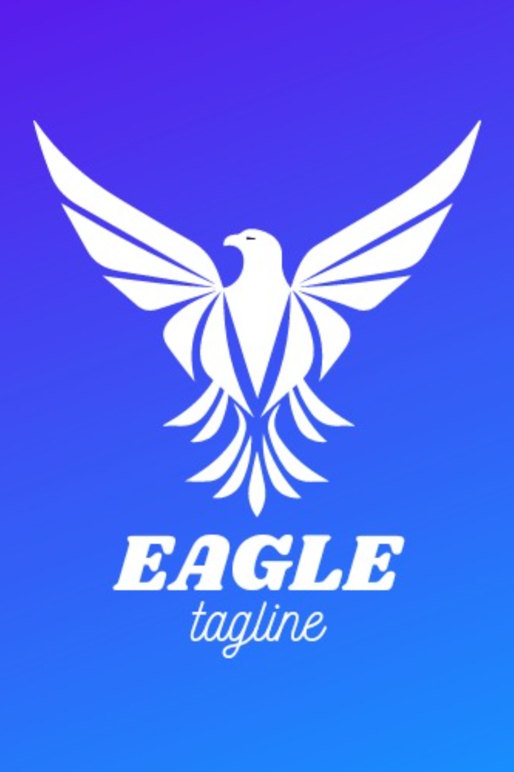 Minimalist Eagle Logo Design pinterest preview image.