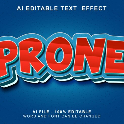 Prone 3d Text Effectcover image.