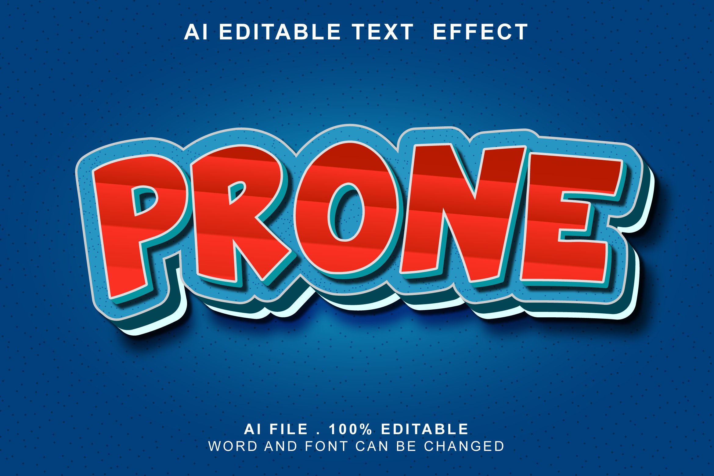 Prone 3d Text Effectcover image.