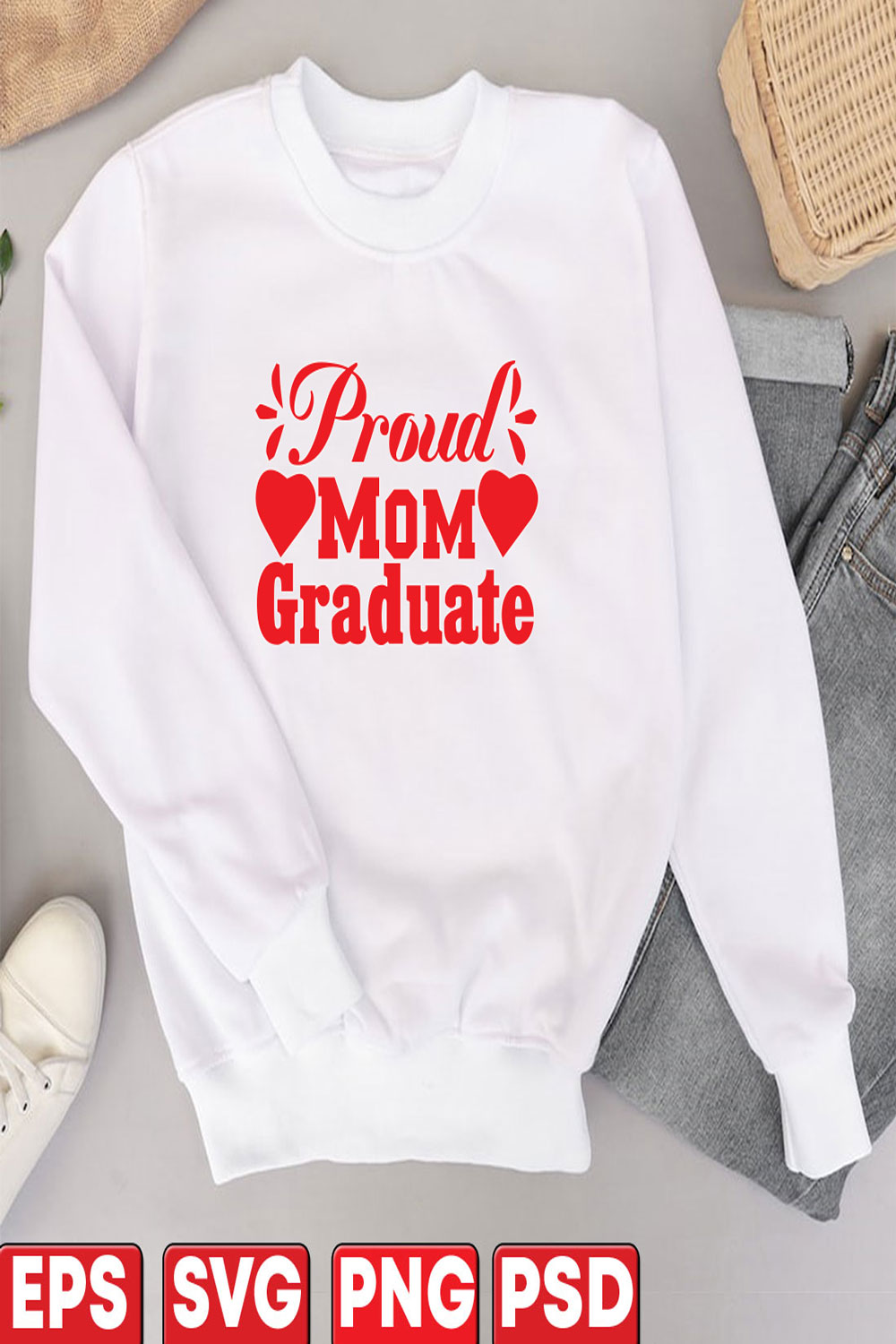 Proud Mom Graduate pinterest preview image.