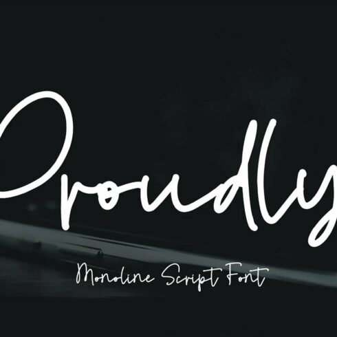 Proudly // Script Font cover image.