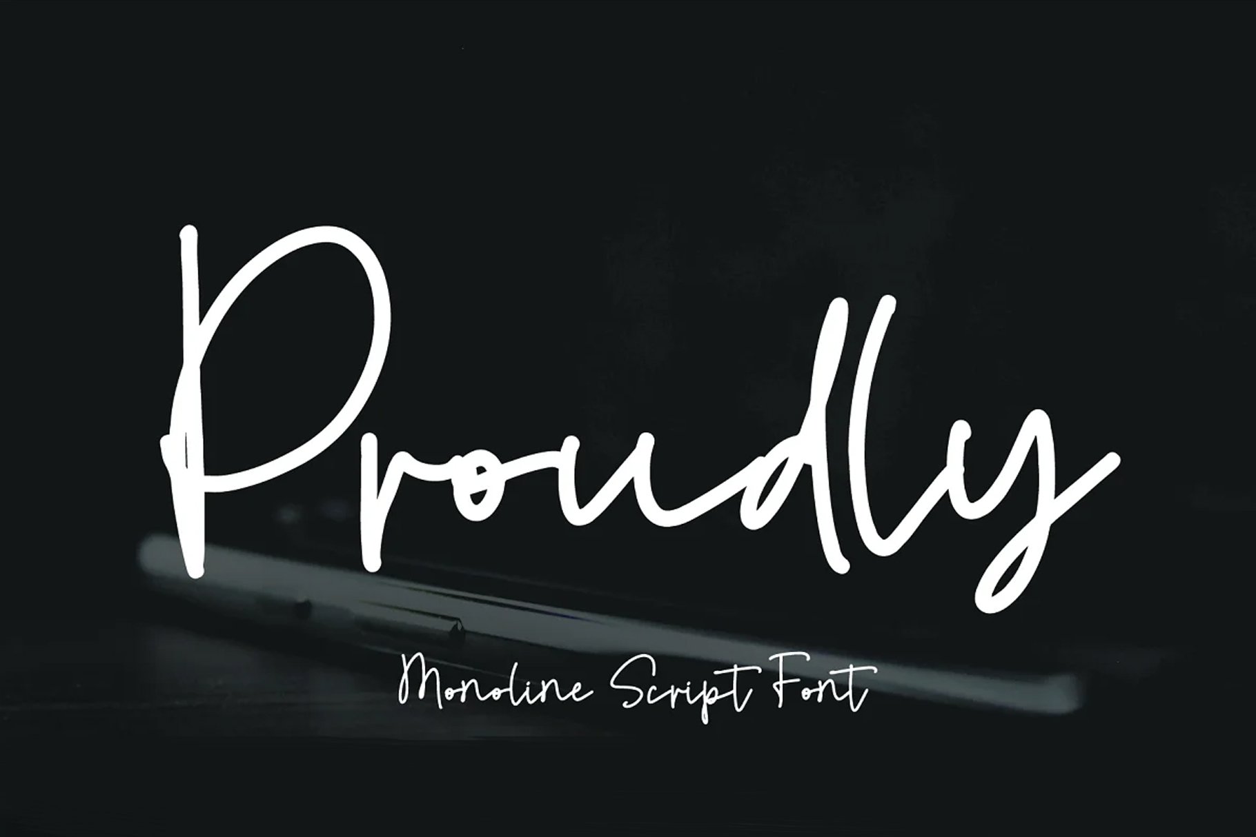 Proudly // Script Font cover image.