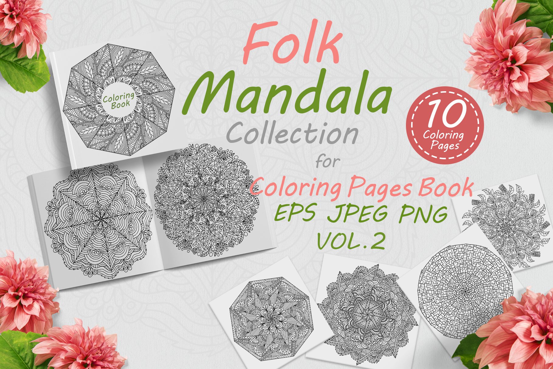 Mandalas with folk ornaments Vol-02cover image.