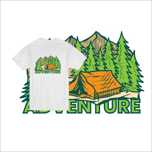 Adventure illustration with mountain and tent cover image.