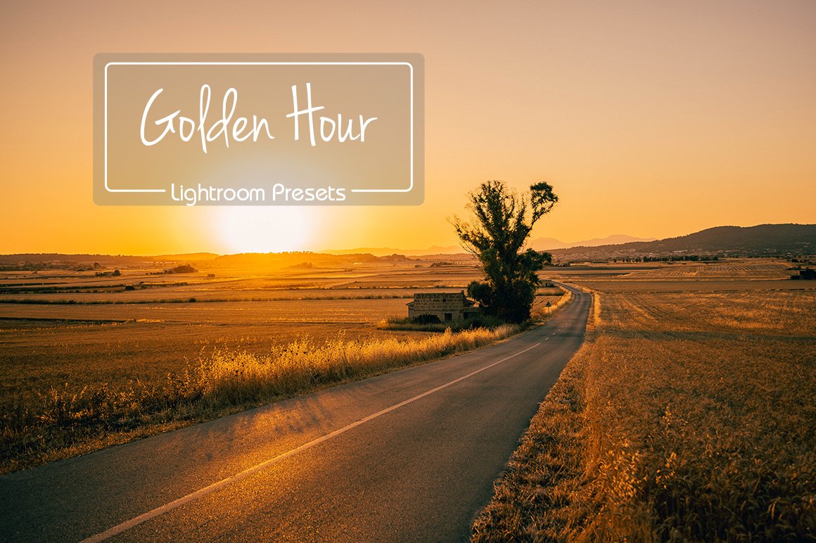 20 Lightroom Presets "Golden Hour"cover image.