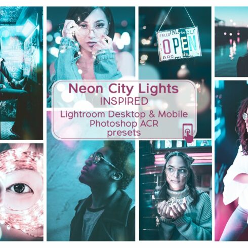 Lr & Ps Presets ACR Neon City Lightscover image.