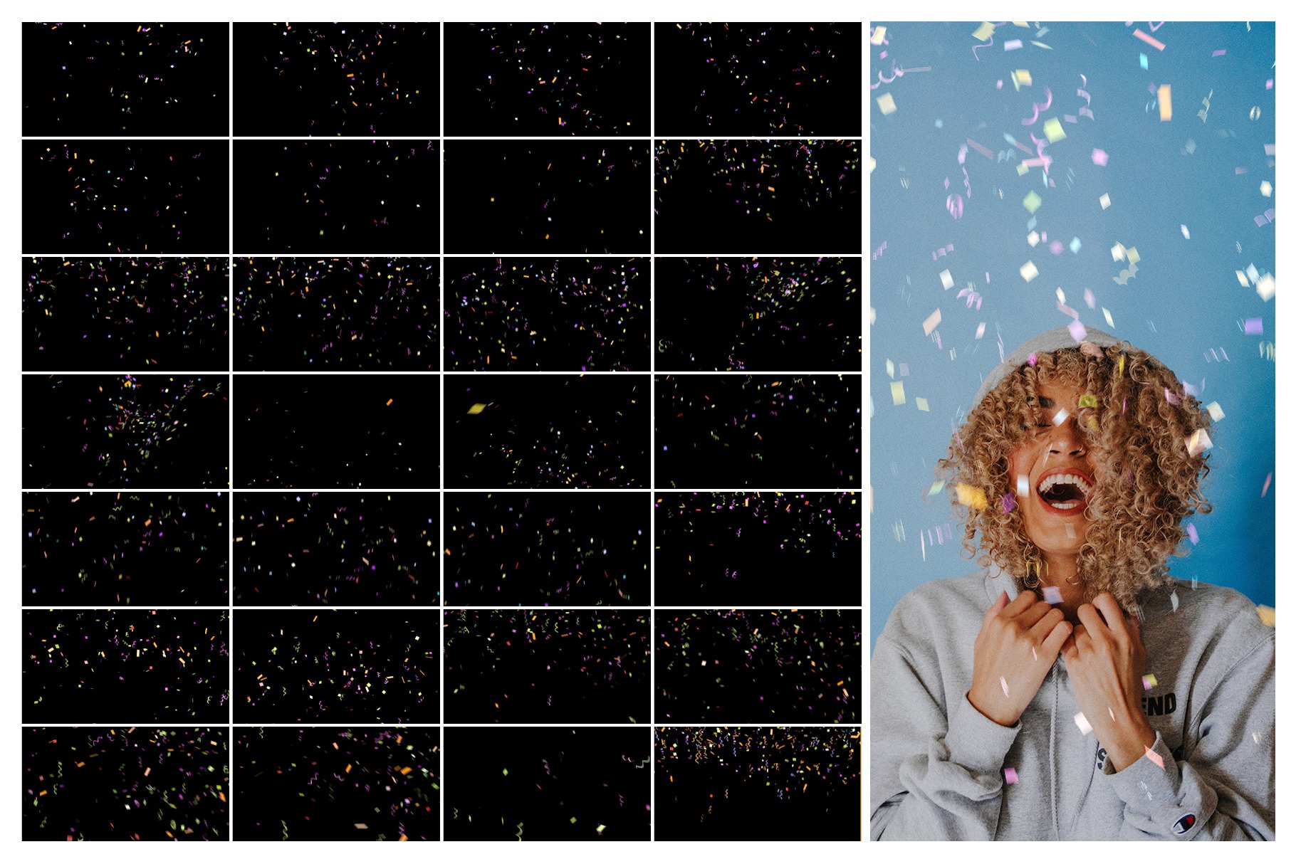 64 Colorful Confetti Overlayspreview image.