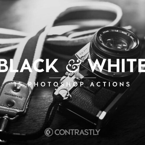 Black & White Photoshop Actionscover image.