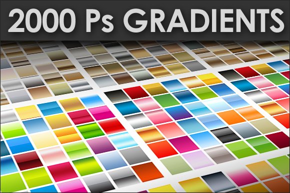 2000+ Photoshop Gradientscover image.