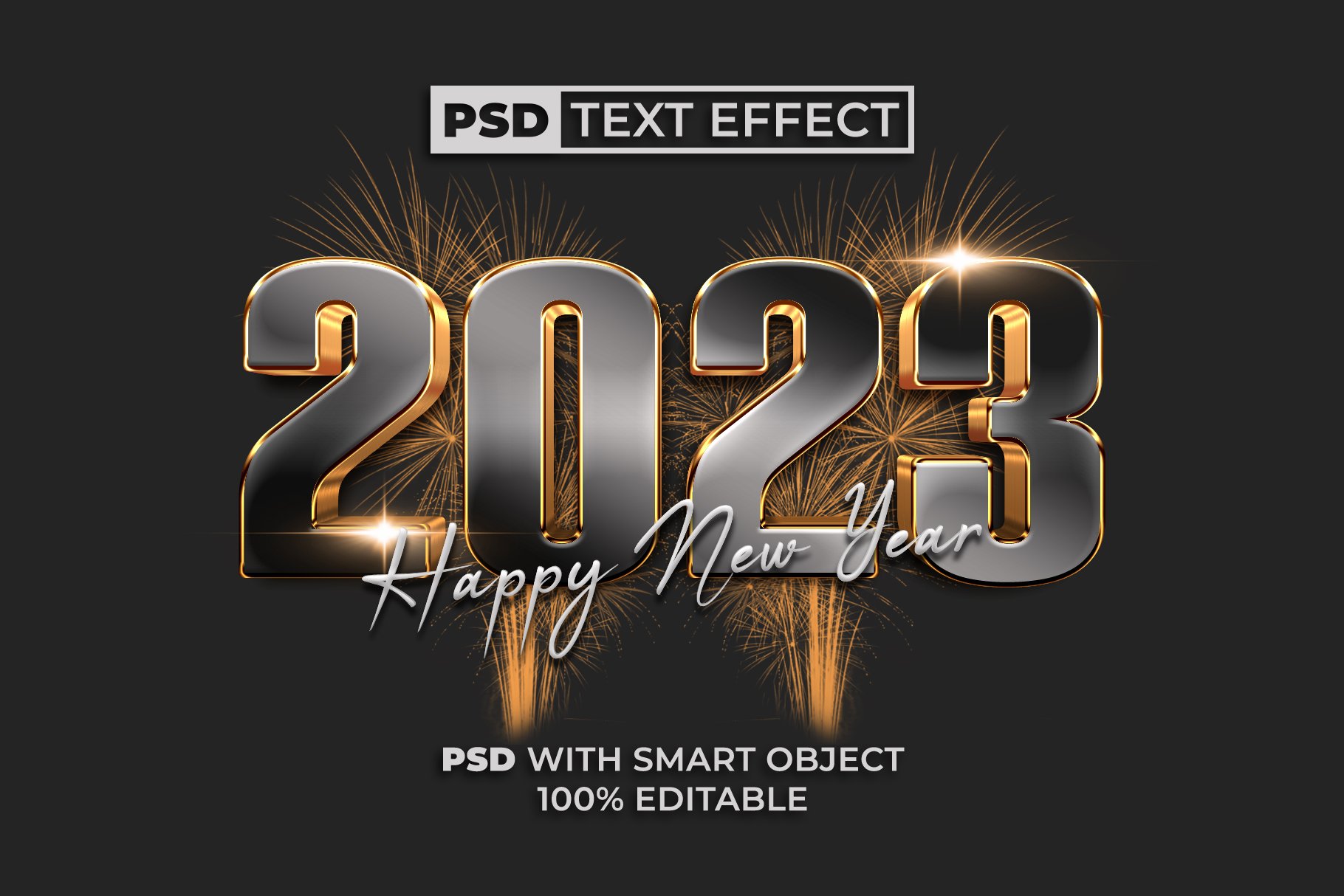 2023 Text Effect Gold Stylecover image.