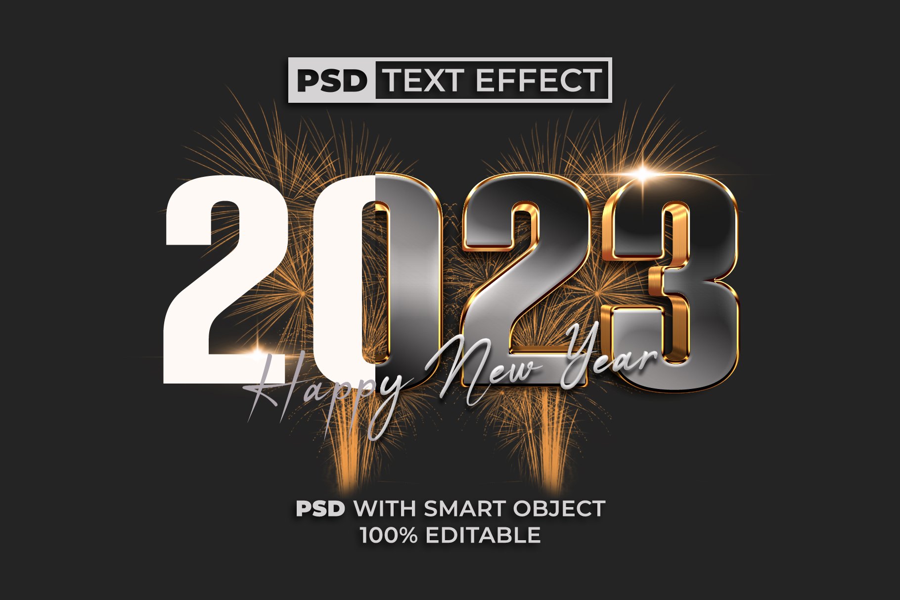 psd 2023 text effect gold style 3 218
