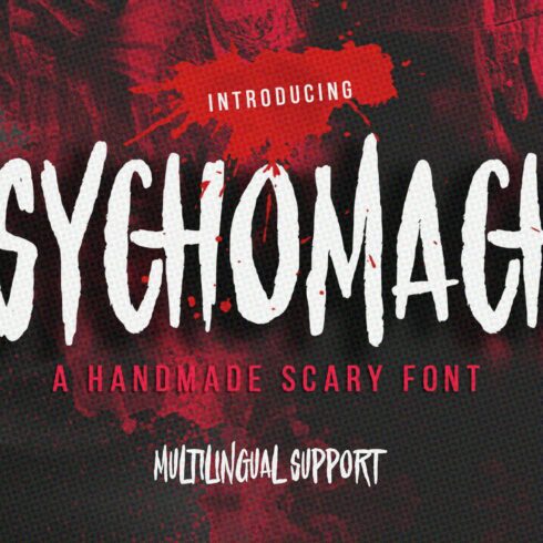 Psychomachy - Handmade Scary Font cover image.