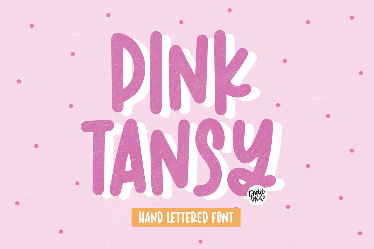 PINK TANSY Cute Sans Font cover image.