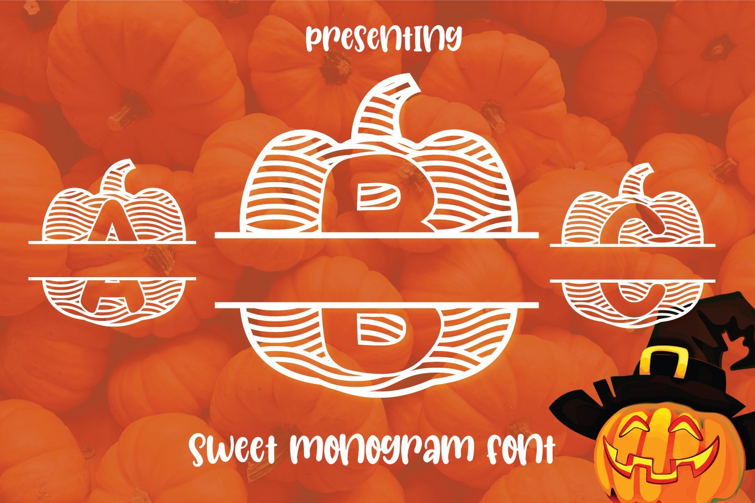 Pumpkin Monogram Font cover image.