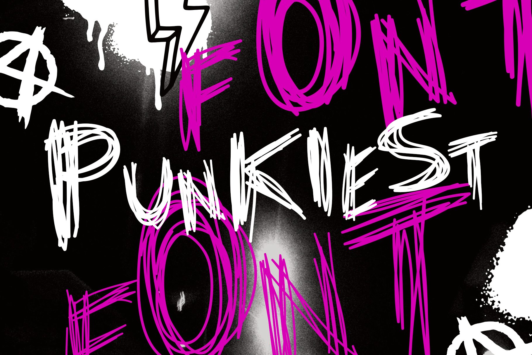 Punk trendy hand drawn font-Punkiestpreview image.