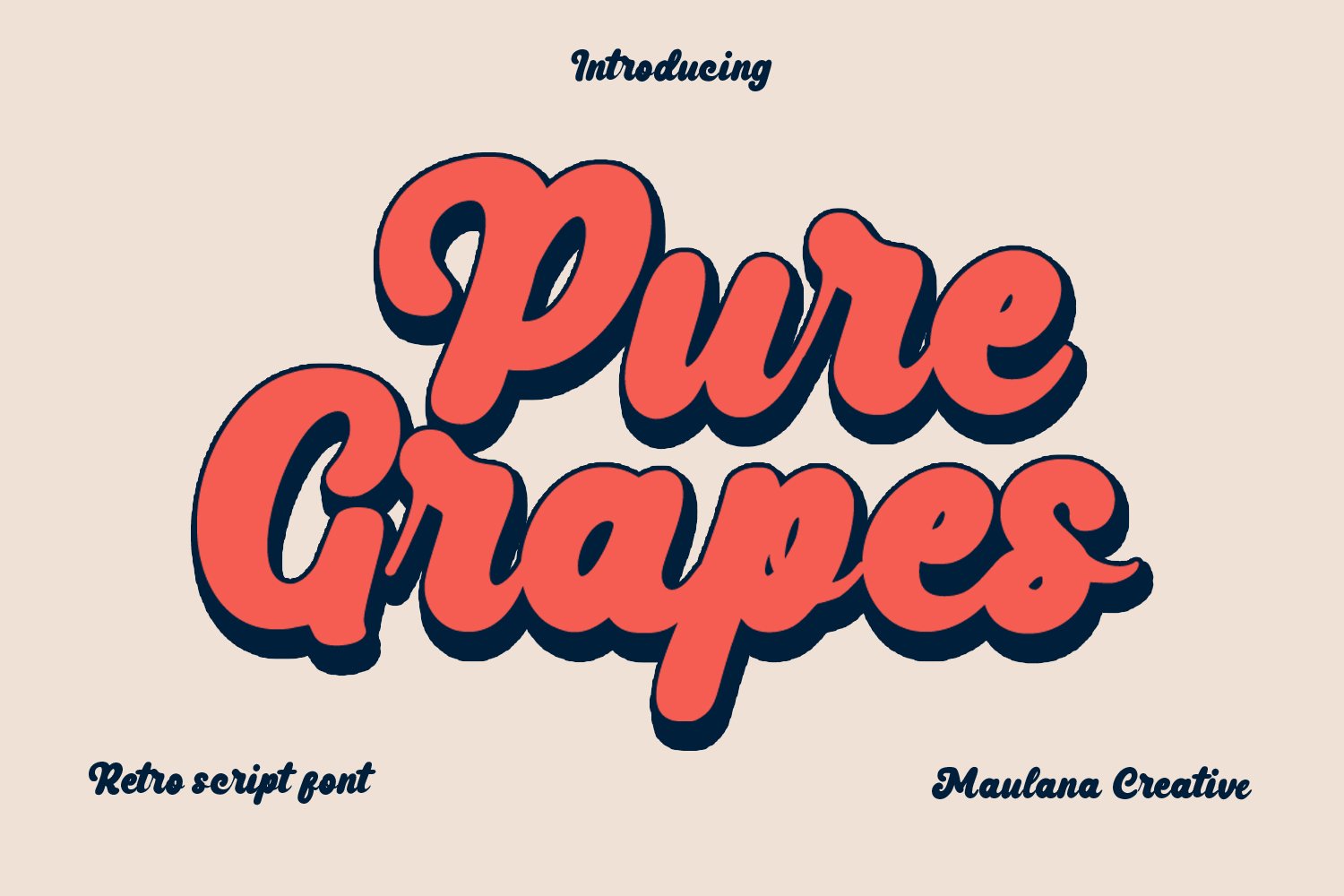 Pure Grapes Retro Cursive Font cover image.