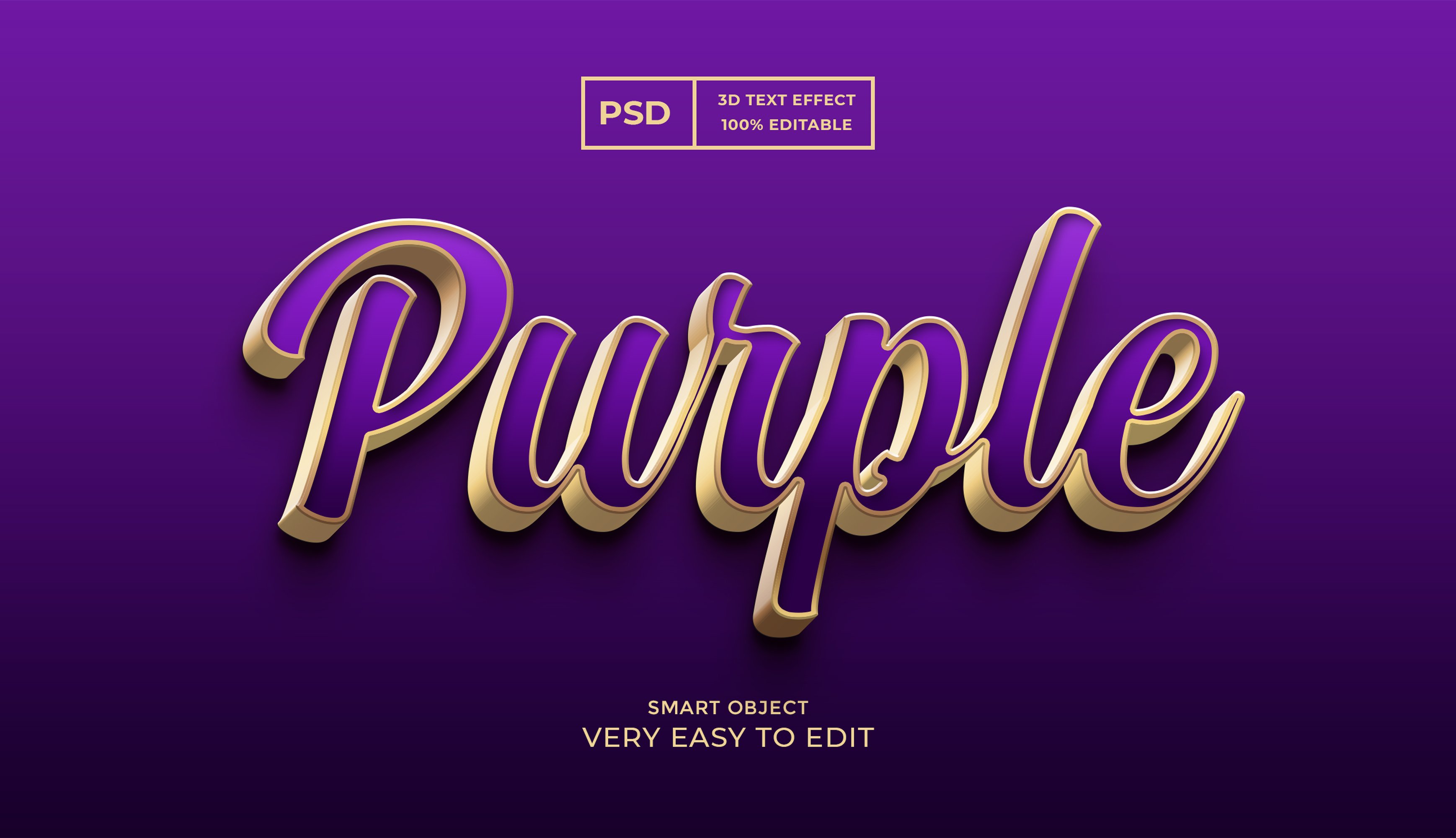 Purple 3d text style effect psdcover image.