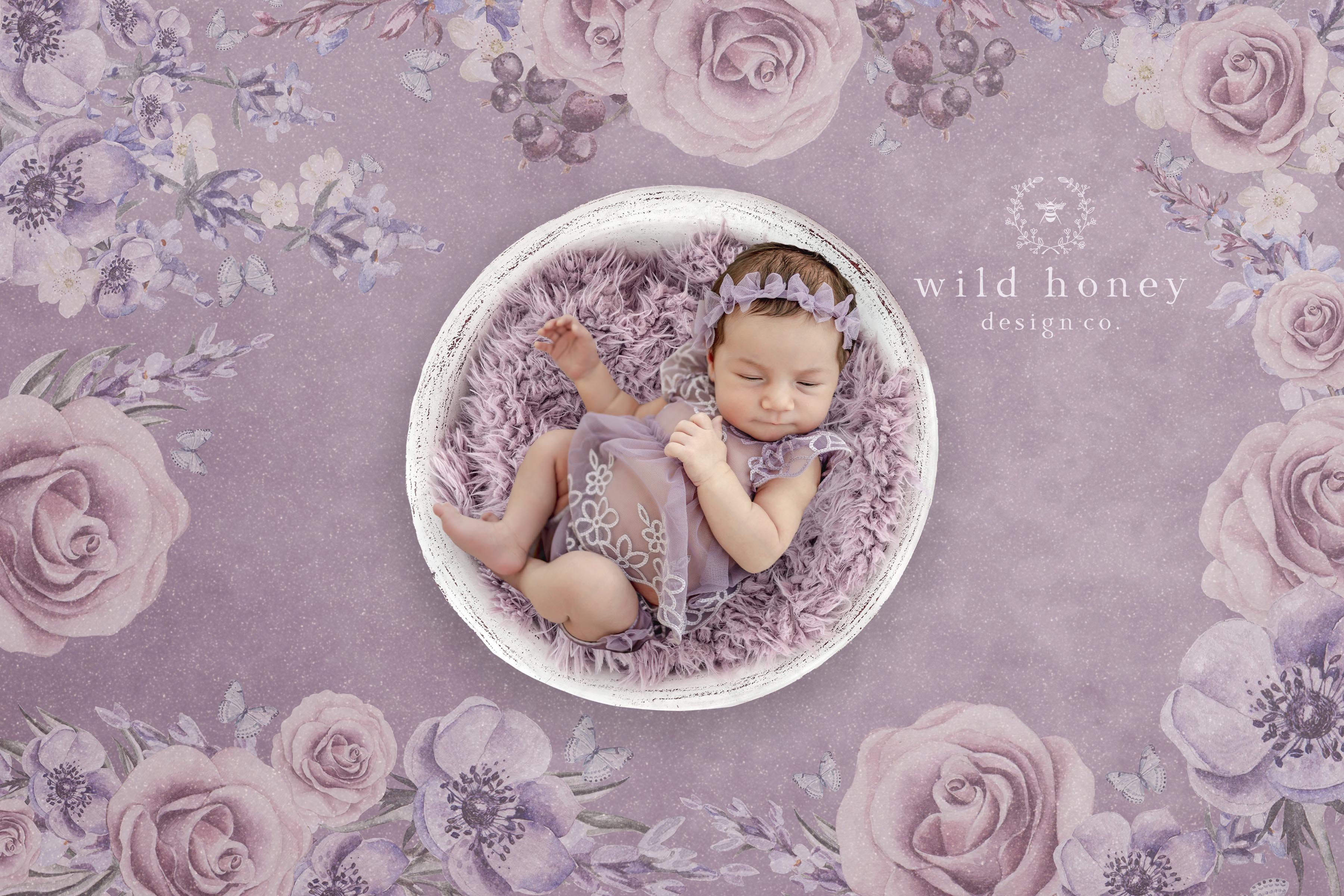 Purple Newborn Digital Backdropcover image.