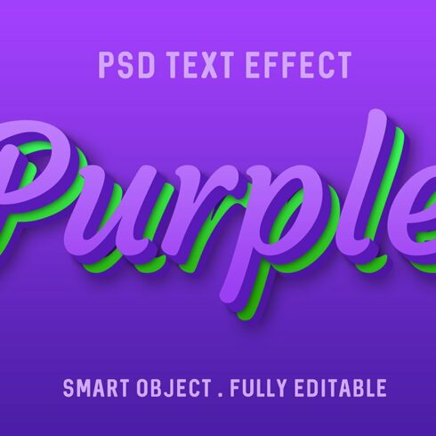 Purple Text Effect Psdcover image.