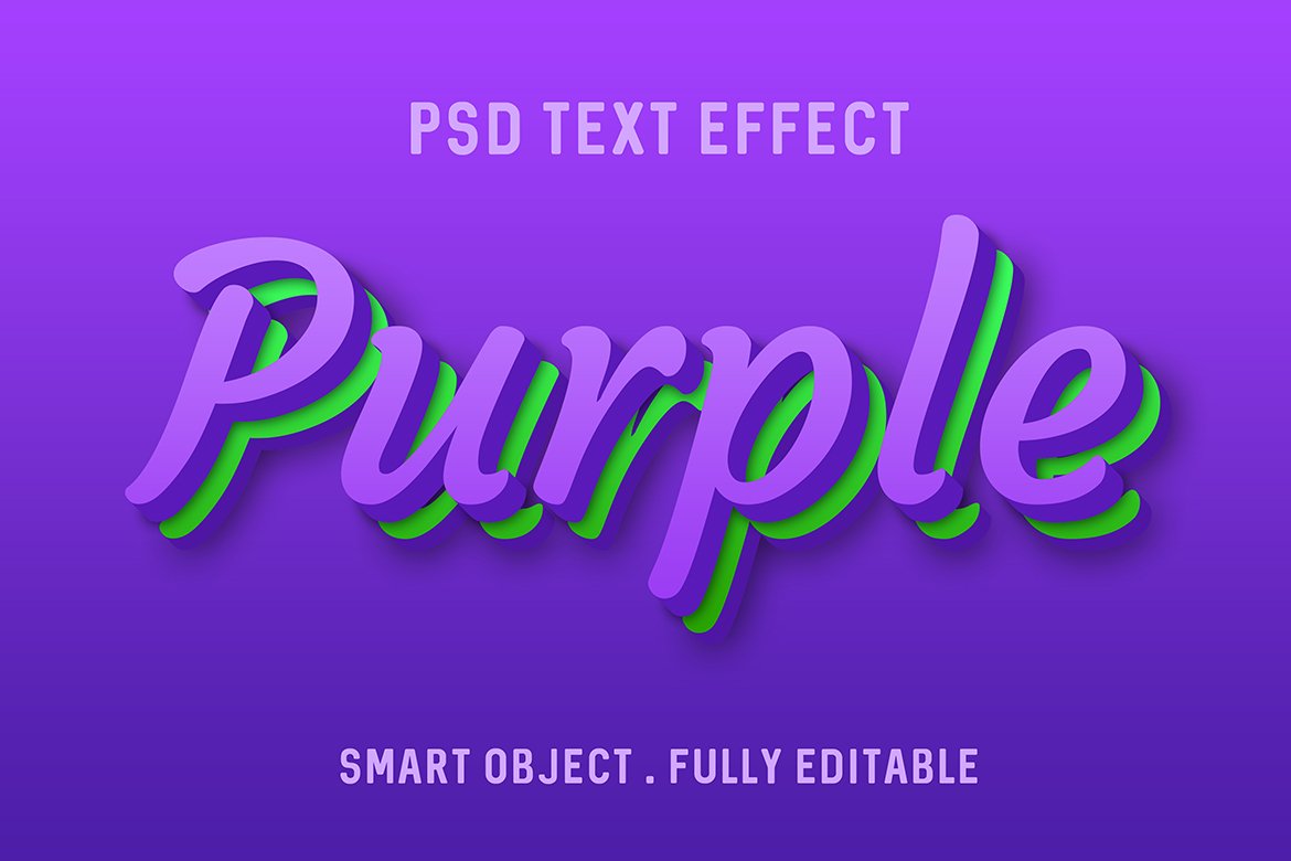 Purple Text Effect Psdcover image.