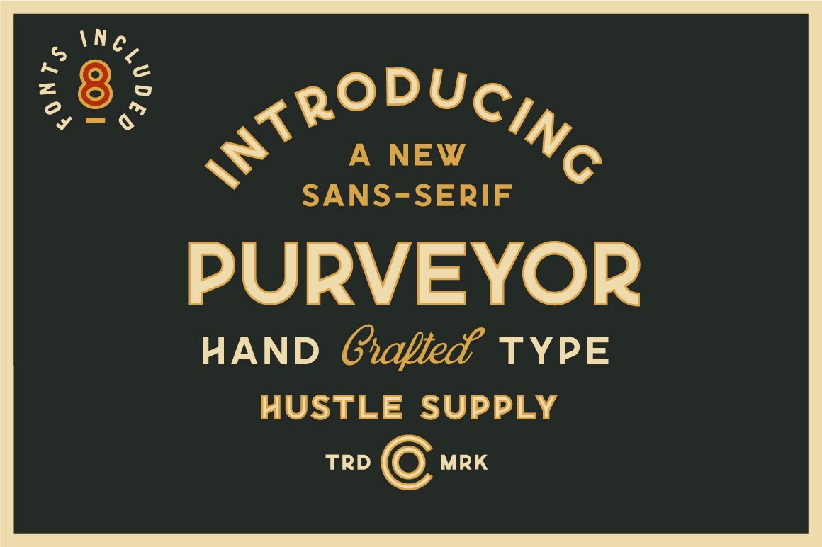 Purveyor - 8 Fonts Included cover image.