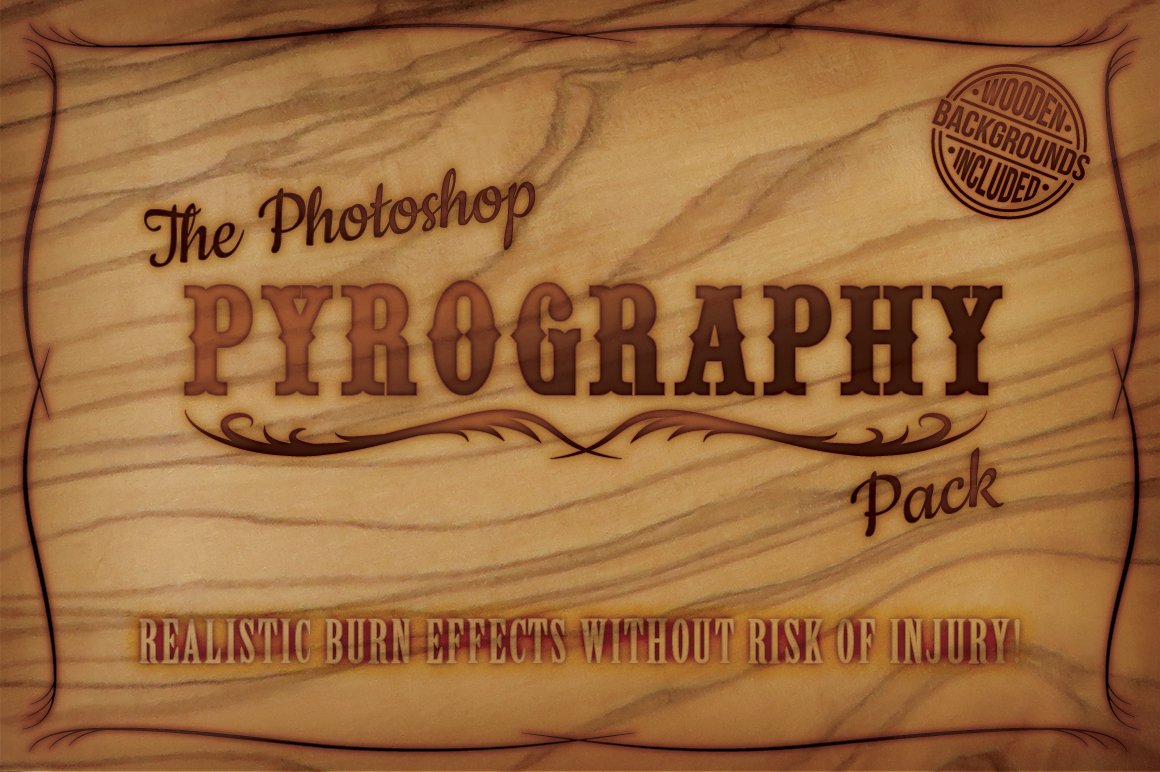 The Photoshop Pyrography Packcover image.