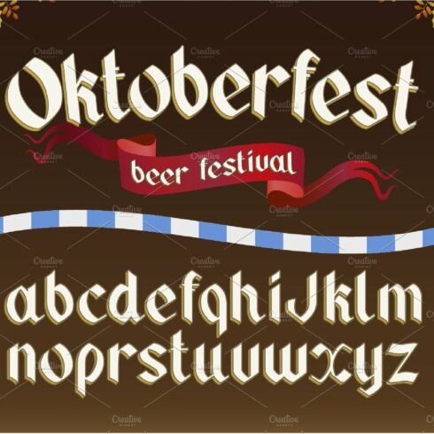 Oktoberfest. OTF gothic font. cover image.