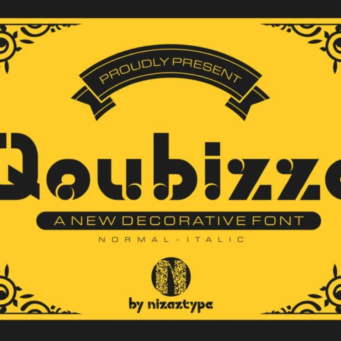Qoubizza - Decoratiove Font cover image.