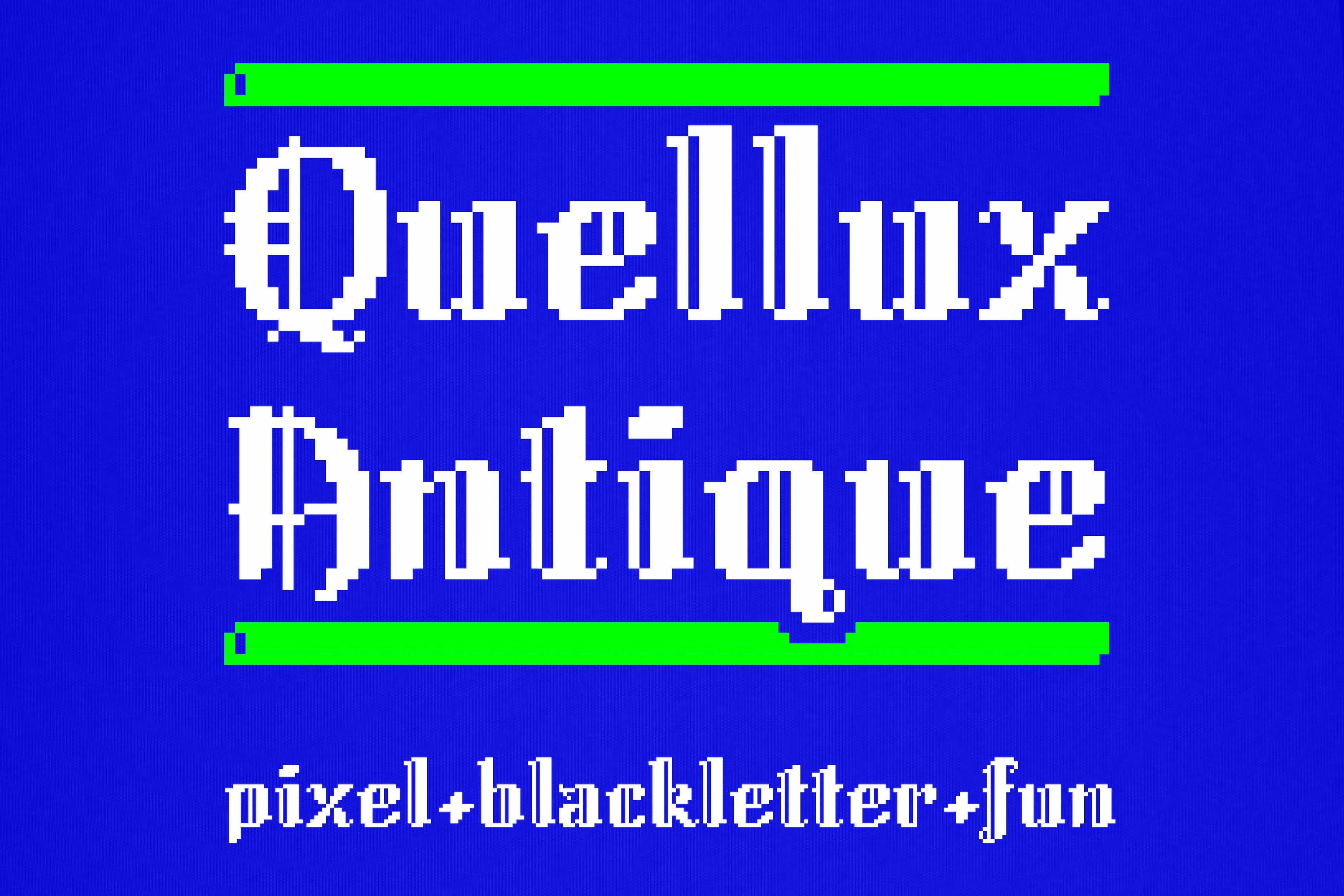 Quellux Antique - Pixel Blackletter cover image.
