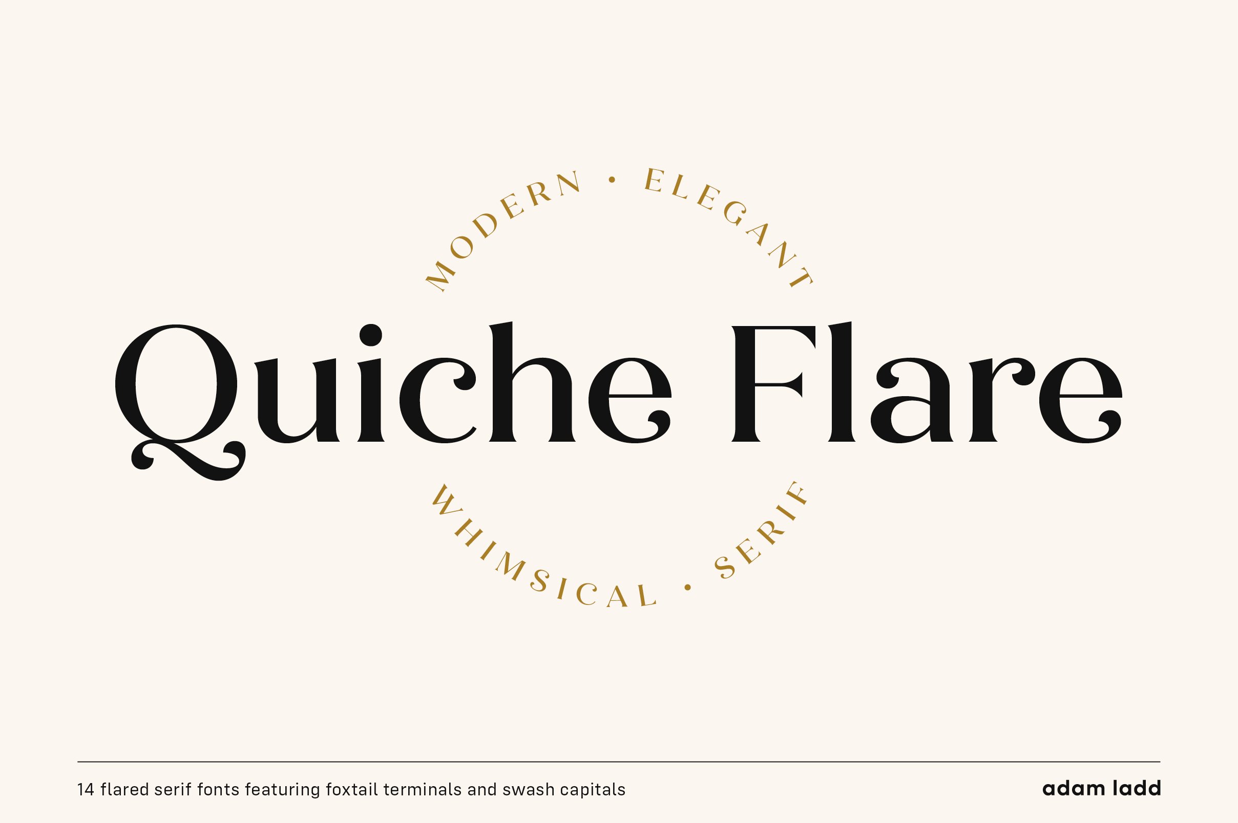 Quiche Flare Font Family cover image.