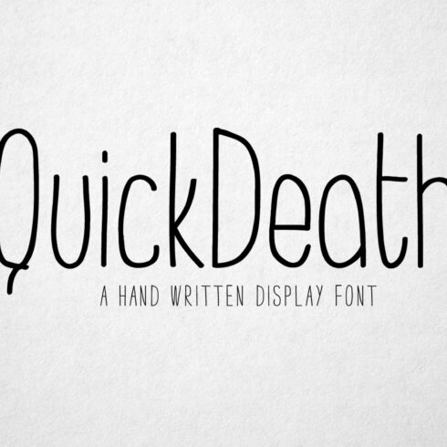QuickDeath - Hand Drawn Font cover image.