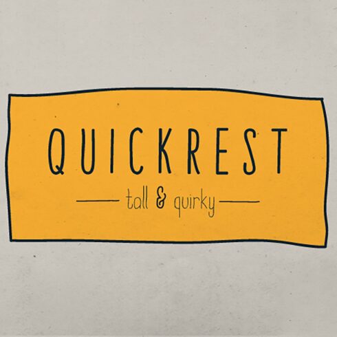 Quickrest Family – Hand Drawn Font cover image.
