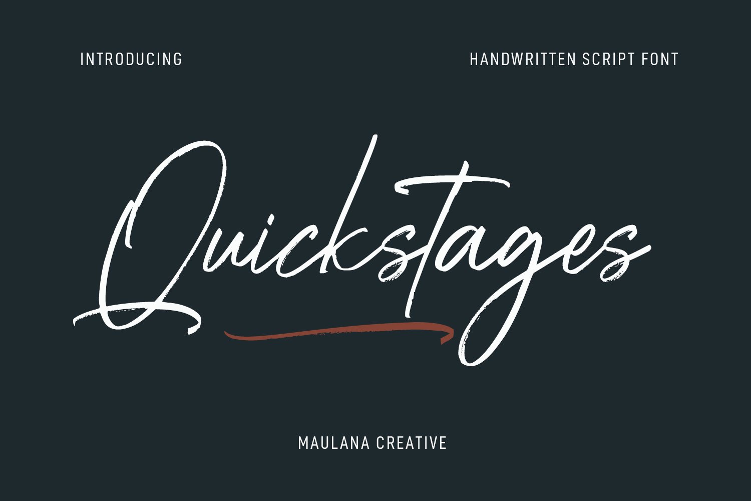 Quickstages Brush Script Font cover image.