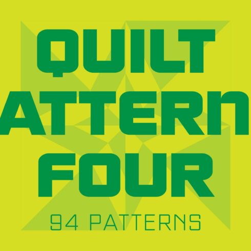 Quilt Patterns Four Font cover image.