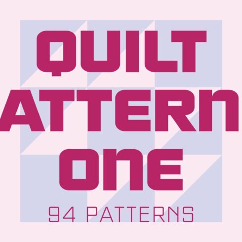 Quilt Patterns One Font cover image.