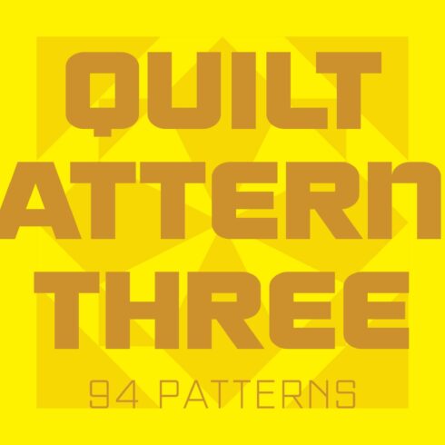 Quilt Patterns Three Font cover image.