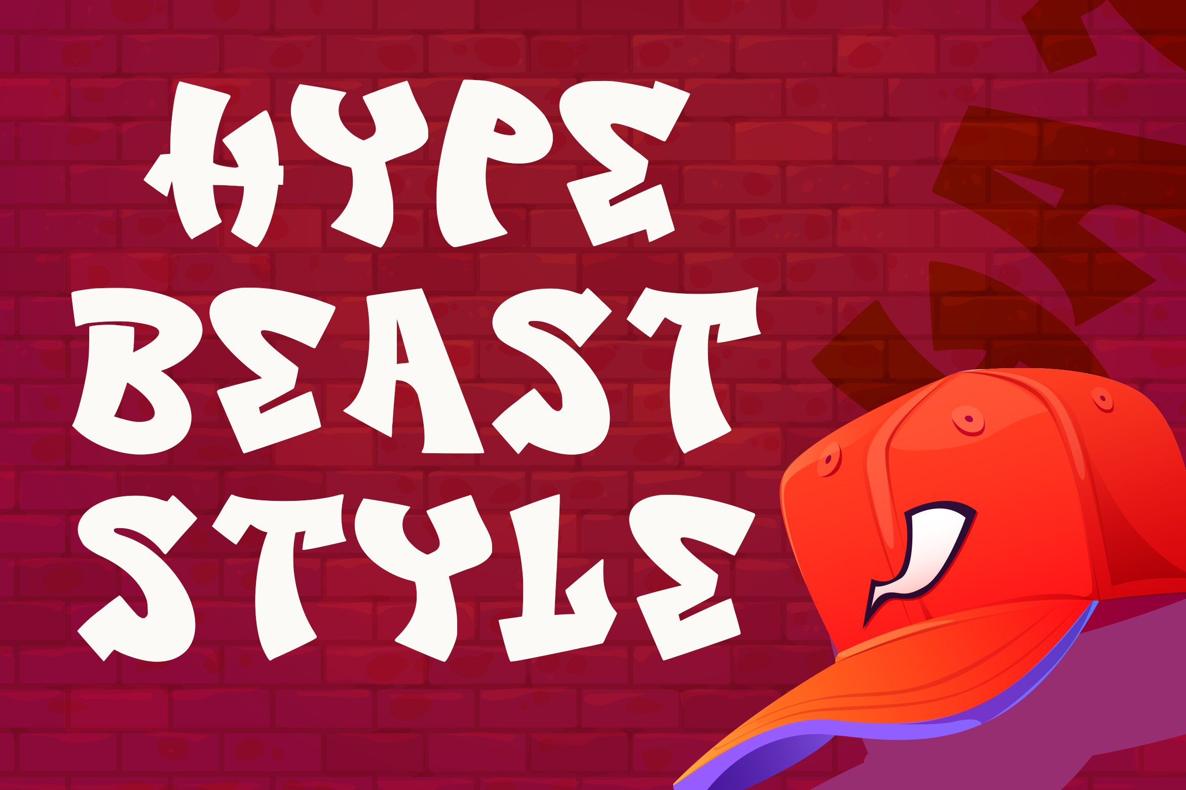 QuinnHype - Graffiti Display Font preview image.