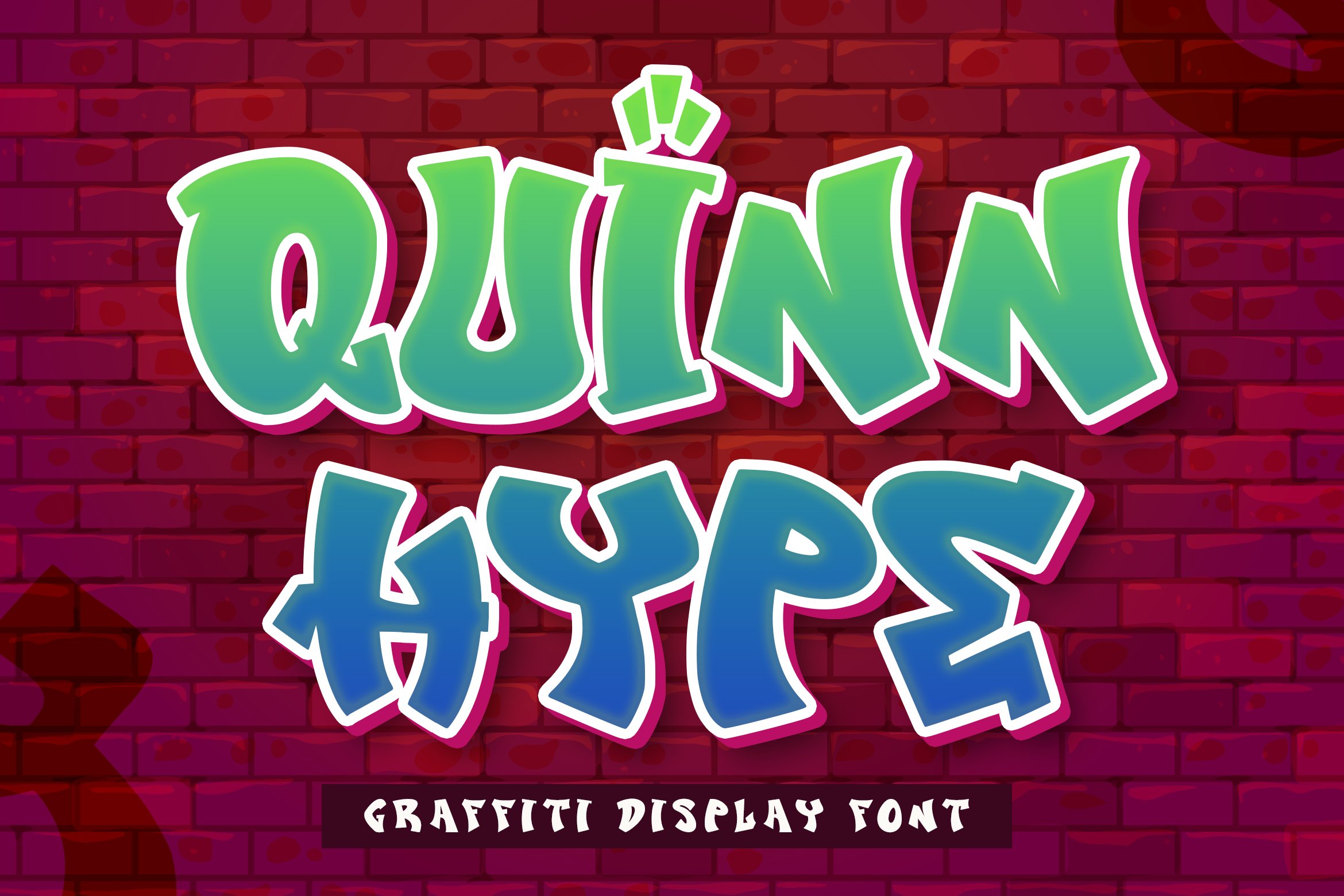 QuinnHype - Graffiti Display Font cover image.