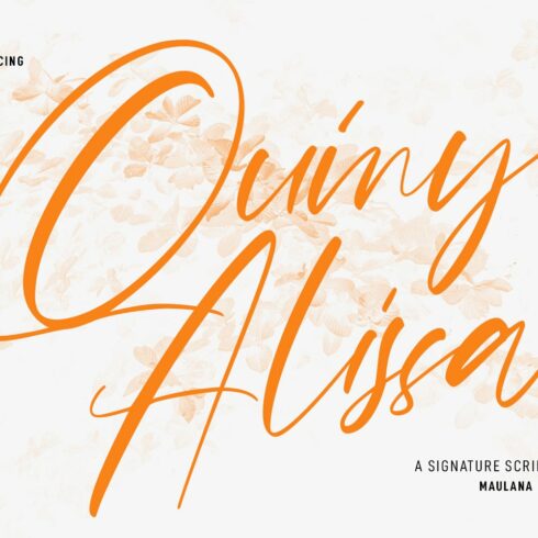 Quiny Alissa Signature Script Font cover image.