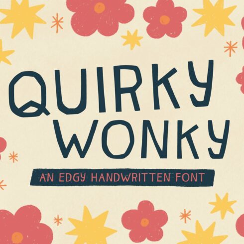 Quirky Wonky - Handwritten font cover image.