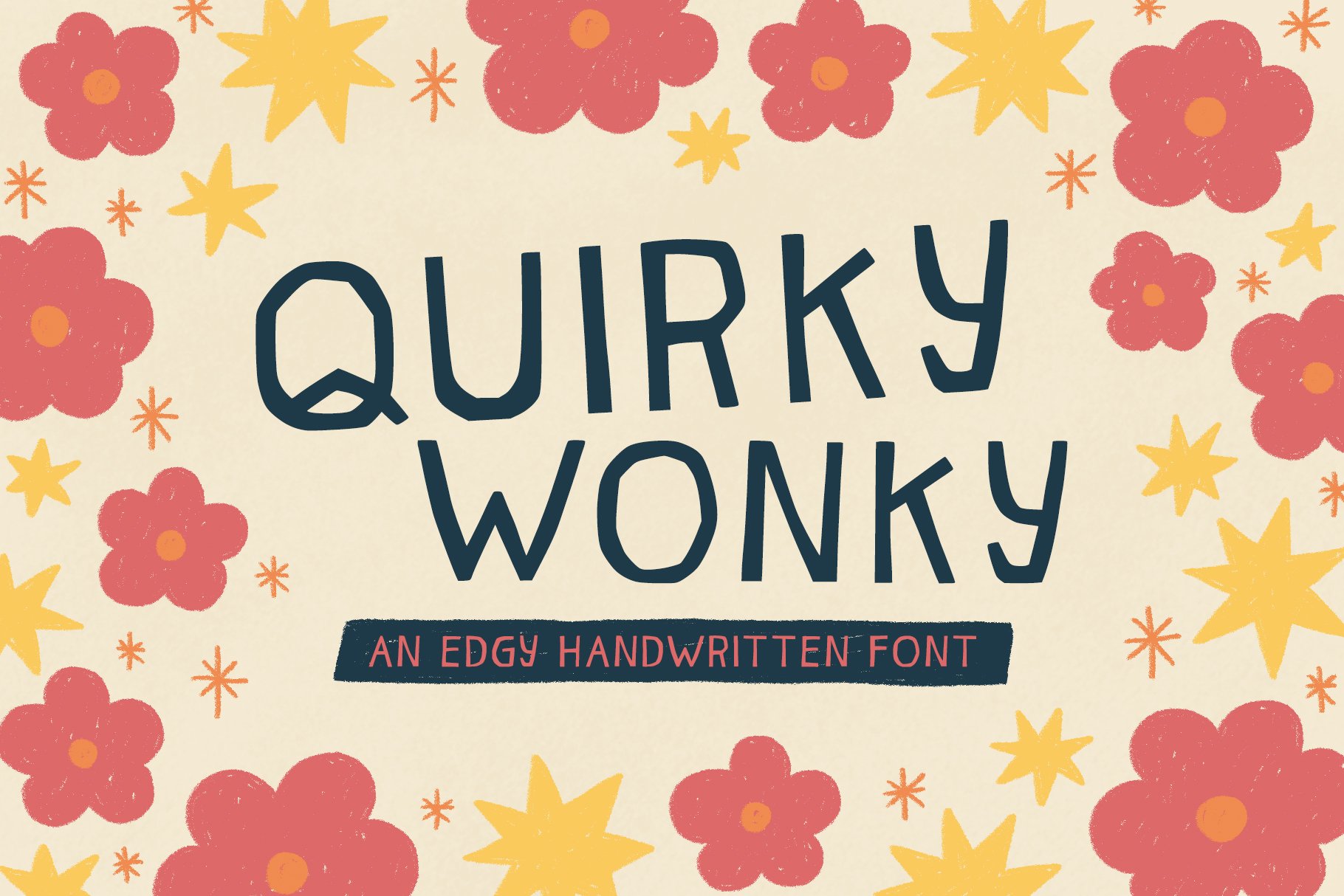 Quirky Wonky - Handwritten font cover image.