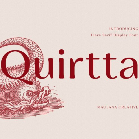 Quirtta Display Flare Serif Font cover image.