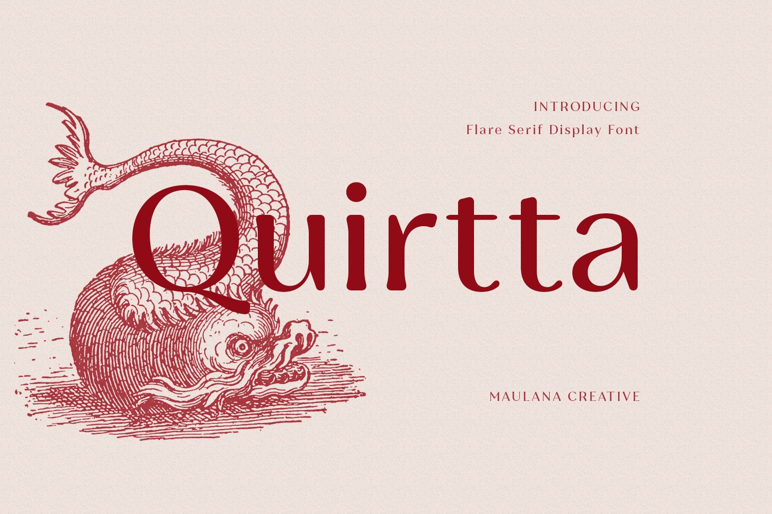 Quirtta Display Flare Serif Font cover image.