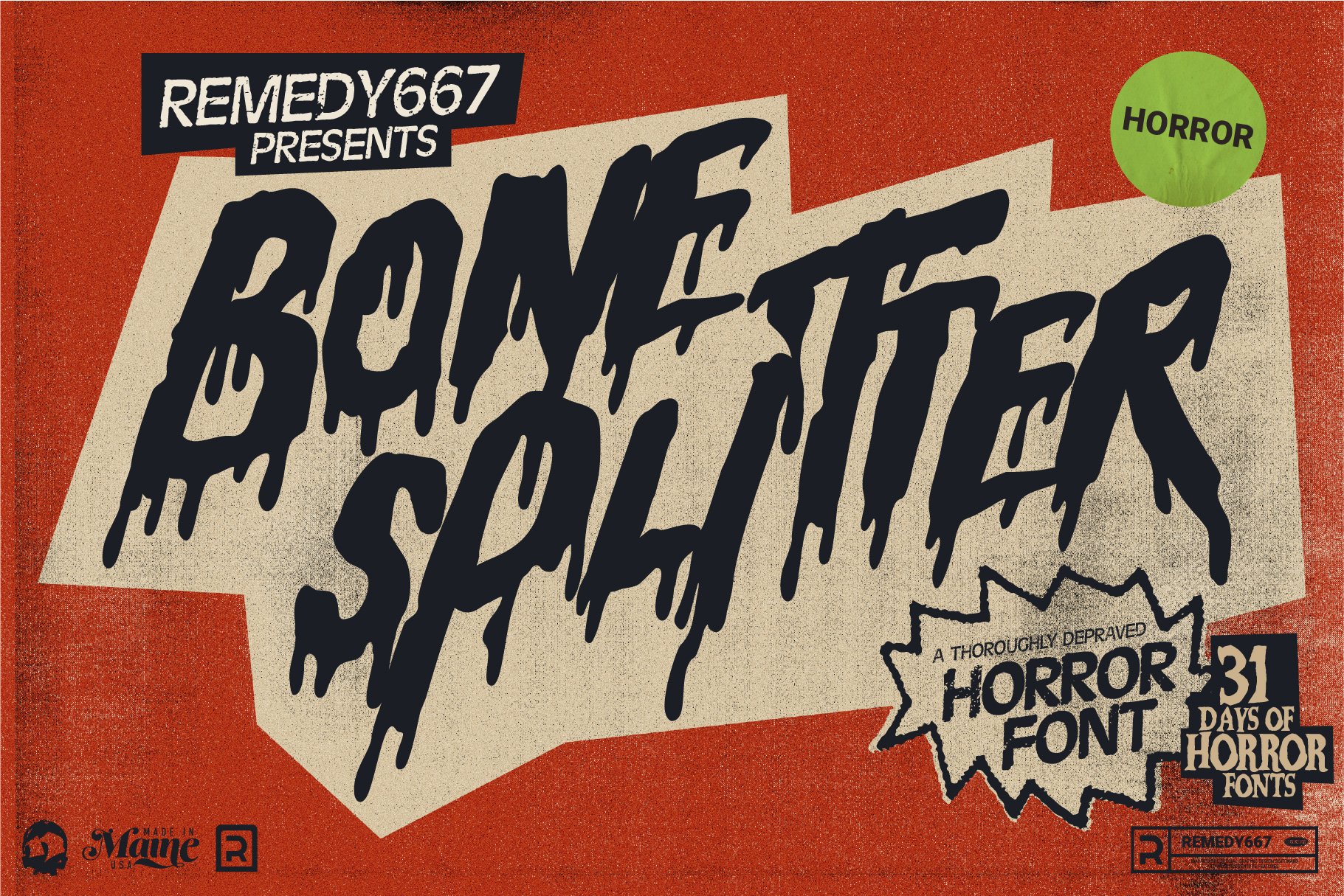 Bone Splitter - Horror Font cover image.