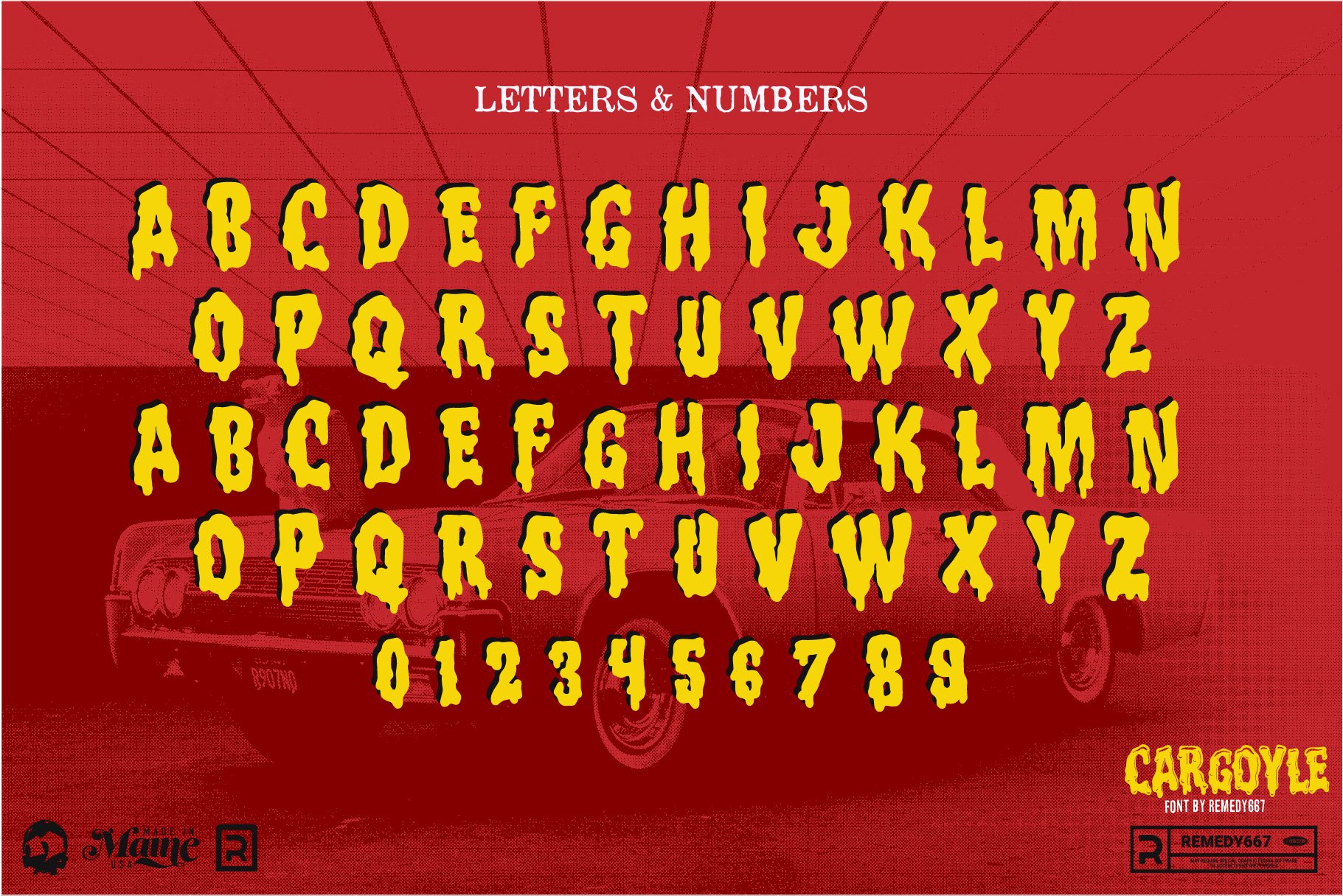 Cargoyle - Made for TV Typeface preview image.