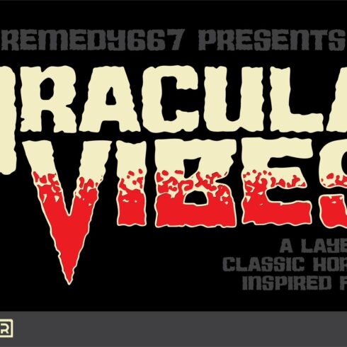 Dracula Vibes - Layered Horror Font cover image.