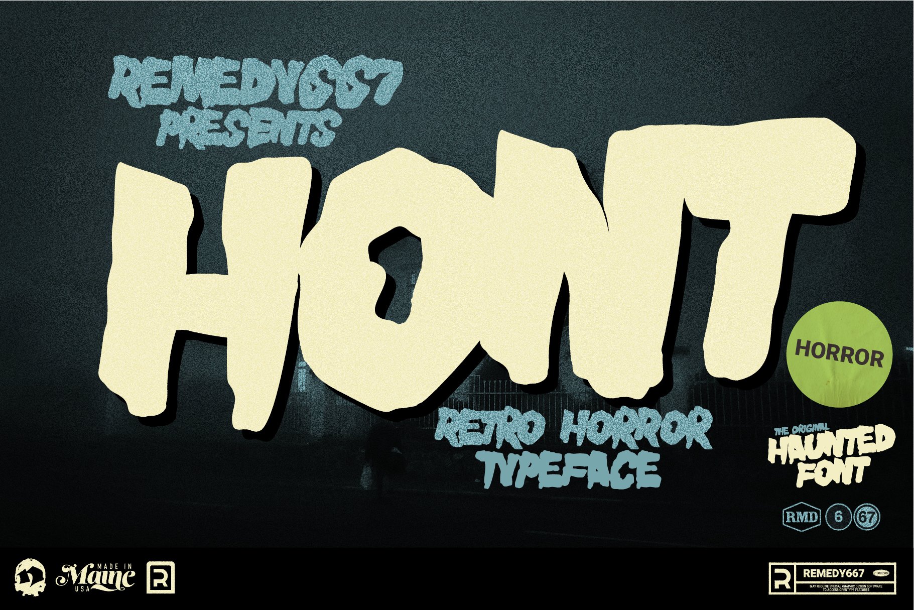 Hont - The Original Haunted Font cover image.